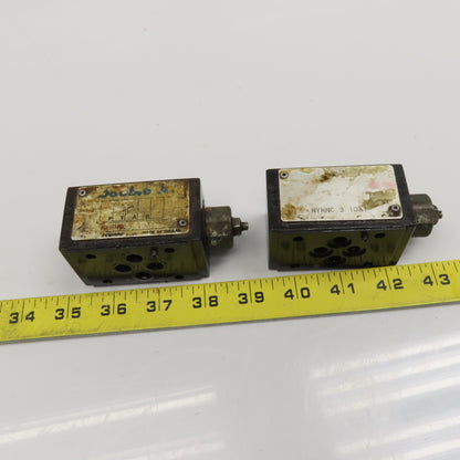 Double A NYNNC 3 10A1 Hydraulic Sandwich Valve Lot Of 2