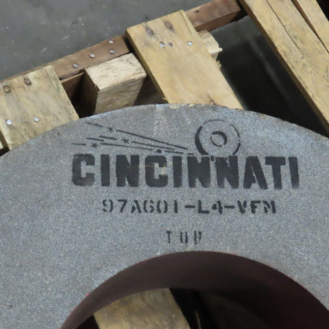 Cincinnati 97A601-L4-VFM 24" x 6" Centerless Grinding Wheel 12" Arbor 1034RPM
