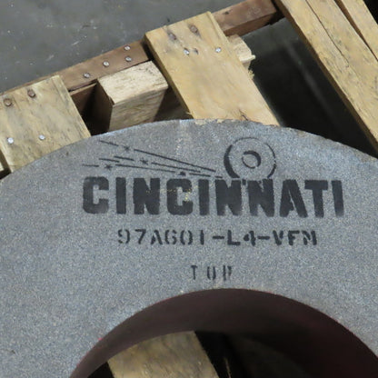 Cincinnati 97A601-L4-VFM 24" x 6" Centerless Grinding Wheel 12" Arbor 1034RPM