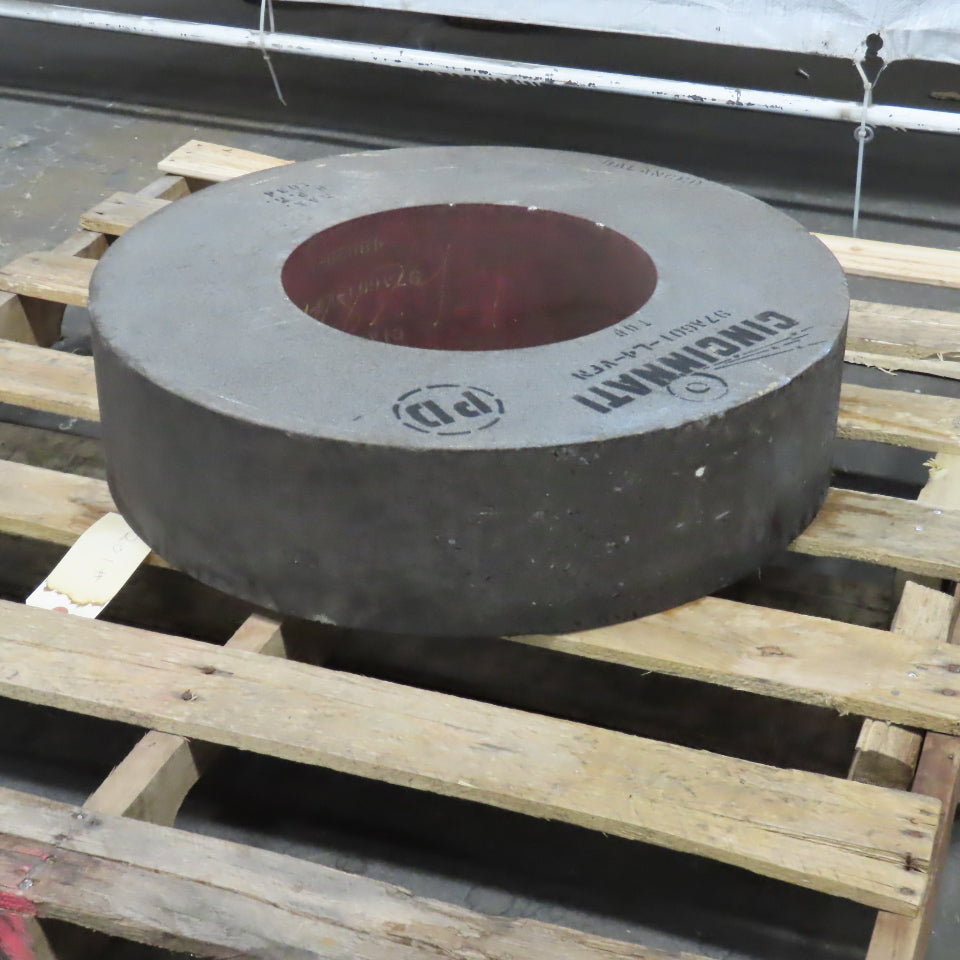Cincinnati 97A601-L4-VFM 24" x 6" Centerless Grinding Wheel 12" Arbor 1034RPM