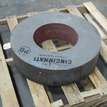 Cincinnati 97A601-L4-VFM 24" x 6" Centerless Grinding Wheel 12" Arbor 1034RPM