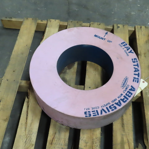 Bay State 17A80LGV7G 23-1/2" x 6" Centerless Grinding Wheel 12" Arbor 1035RPM