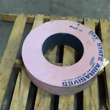 Bay State 17A80LGV7G 23-1/2" x 6" Centerless Grinding Wheel 12" Arbor 1035RPM