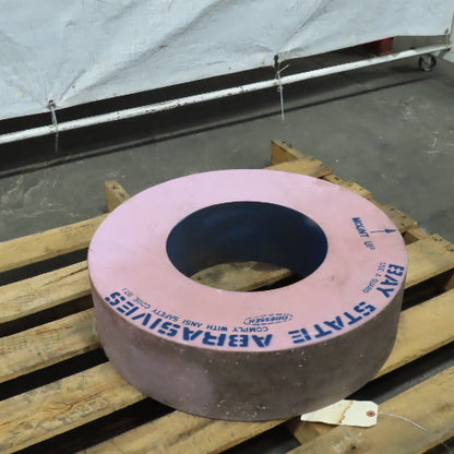 Bay State 17A80LGV7G 23-1/2" x 6" Centerless Grinding Wheel 12" Arbor 1035RPM