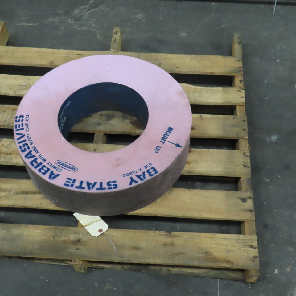 Bay State 17A80LGV7G 23-1/2" x 6" Centerless Grinding Wheel 12" Arbor 1035RPM
