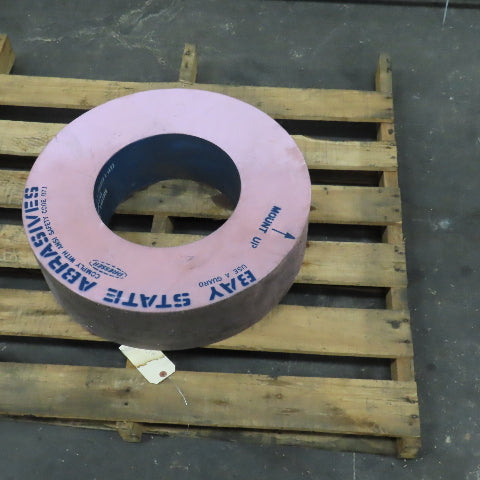 Bay State 17A80LGV7G 23-1/2" x 6" Centerless Grinding Wheel 12" Arbor 1035RPM