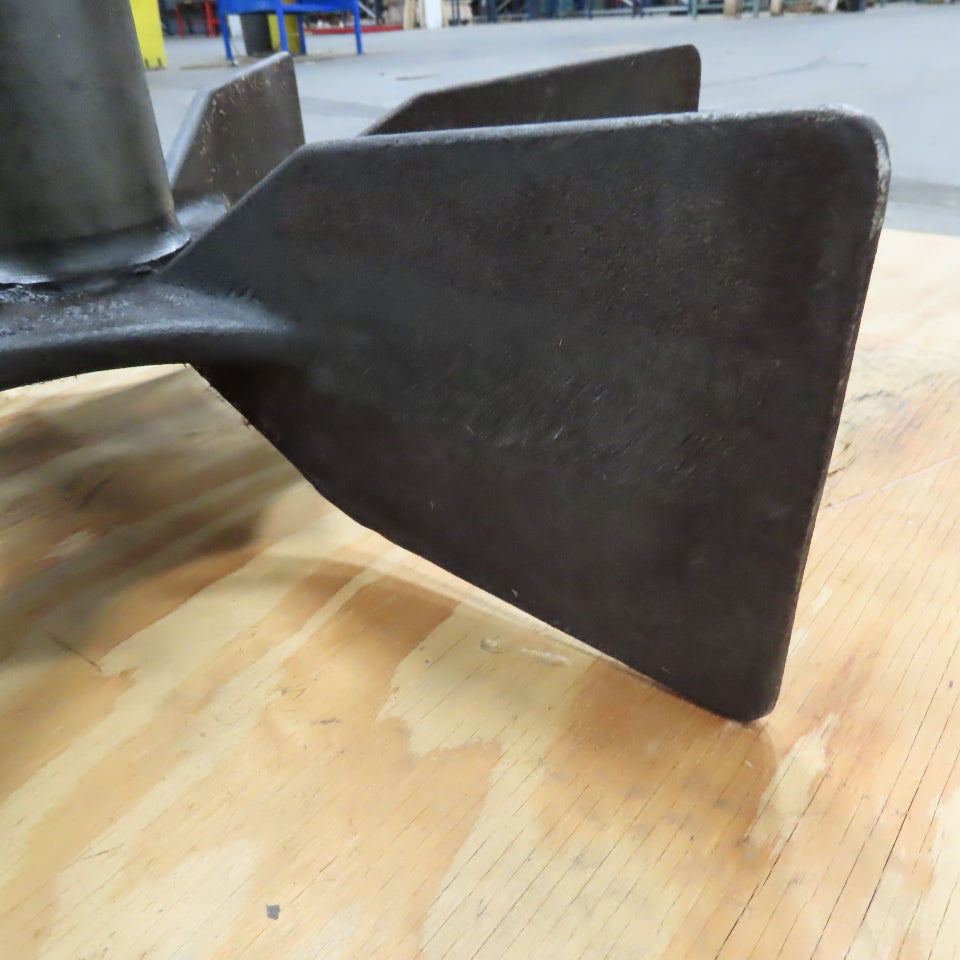 24-1/2" x 6" Flat Radial Paddle Wheel Impeller One Piece 2-1/2" Shaft