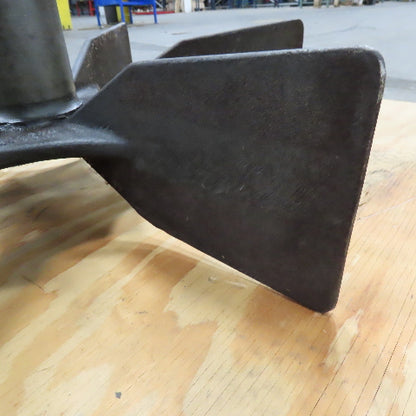 24-1/2" x 6" Flat Radial Paddle Wheel Impeller One Piece 2-1/2" Shaft
