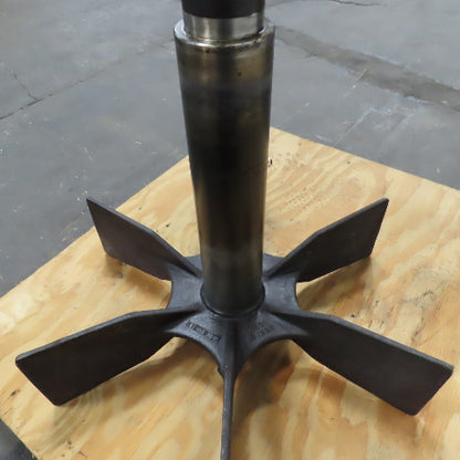 24-1/2" x 6" Flat Radial Paddle Wheel Impeller One Piece 2-1/2" Shaft