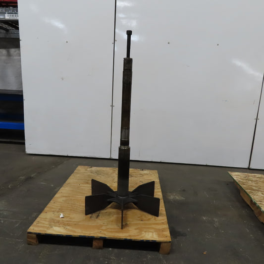 24-1/2" x 6" Flat Radial Paddle Wheel Impeller One Piece 2-1/2" Shaft