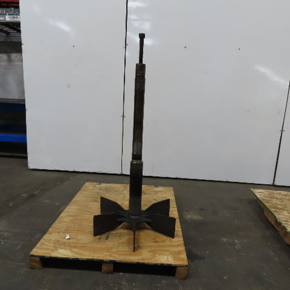 24-1/2" x 6" Flat Radial Paddle Wheel Impeller One Piece 2-1/2" Shaft
