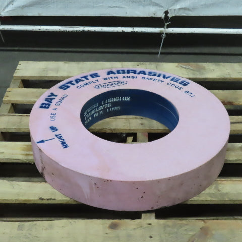 Bay State 17A80L6V76 24" x 4-1/4" Centerless Grinding Wheel 12" Arbor 1035RPM