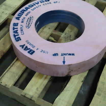Bay State 17A80L6V76 24" x 4-1/4" Centerless Grinding Wheel 12" Arbor 1035RPM