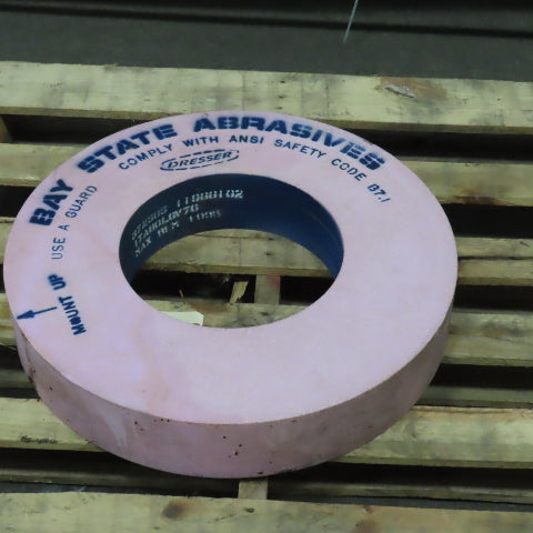 Bay State 17A80L6V76 24" x 4-1/4" Centerless Grinding Wheel 12" Arbor 1035RPM