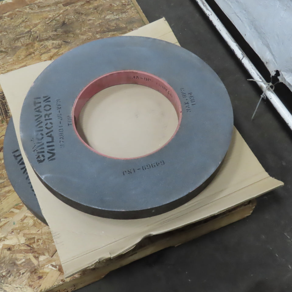 Cincinnati Milacron 97A801-J6-VFM 24" x 2-3/8" Centerless Grinding Wheel Lot/2
