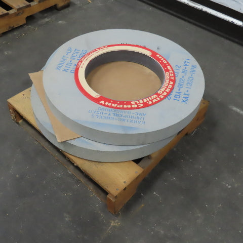 Mid-West 19A-802-J8-V71 24" x 2-3/8" Centerless Grinding Wheel 12" Arbor Lot/2
