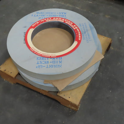 Mid-West 19A-802-J8-V71 24" x 2-3/8" Centerless Grinding Wheel 12" Arbor Lot/2