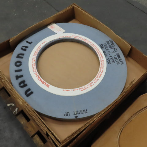 National MA801-K-10V6W 36" x 1-1/4" Centerless Grinding Wheel 20" Arbor 905RPM