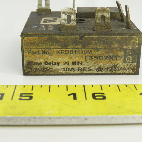 Littlefuse KRDB1120M Time Delay Relay 12VDC 125VAC 20 Min Fixed