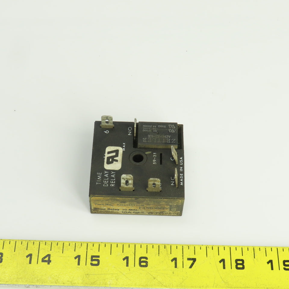 Littlefuse KRDB1120M Time Delay Relay 12VDC 125VAC 20 Min Fixed