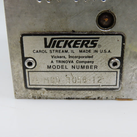 Vickers MCD-3059-12 DG4V Series 7 Valve Manifold Block