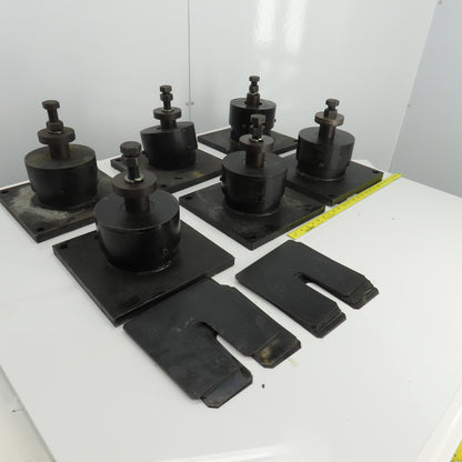 Adjustable Anti-Vibration Machine Leveling Feet 11-7/8"x11-7/8"x10"H Lot Of 6