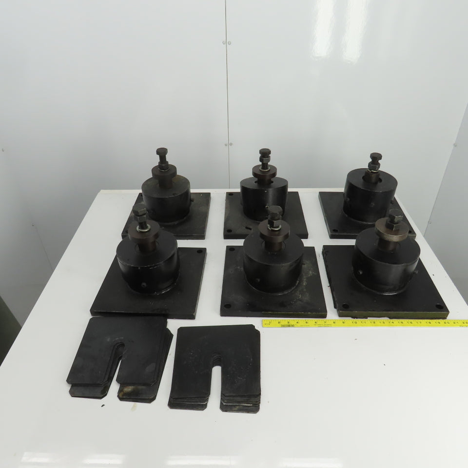 Adjustable Anti-Vibration Machine Leveling Feet 11-7/8"x11-7/8"x10"H Lot Of 6