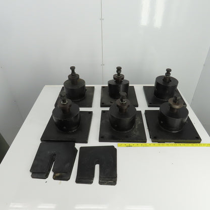 Adjustable Anti-Vibration Machine Leveling Feet 11-7/8"x11-7/8"x10"H Lot Of 6