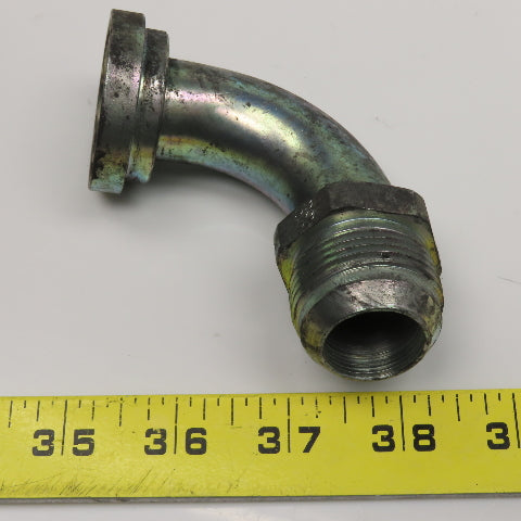 Eaton 1-3/4" SAE J518 Flange x 1" Male JIC Flare Elbow 90° Hydraulic Adaptor