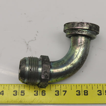 Eaton 1-3/4" SAE J518 Flange x 1" Male JIC Flare Elbow 90° Hydraulic Adaptor