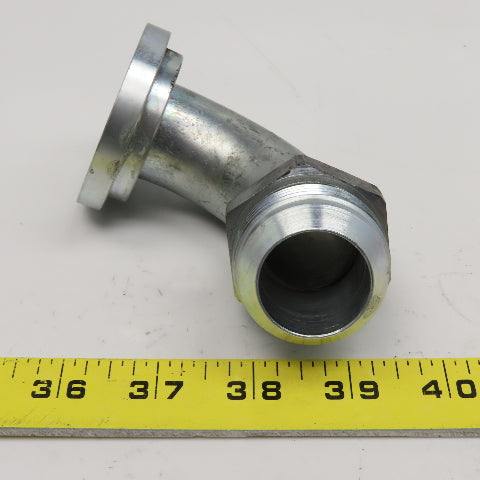 2-3/8" SAE 61 Flange x 1-1/4" Male JIC Flare Elbow 90° Hydraulic Adaptor
