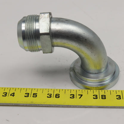 2-3/8" SAE 61 Flange x 1-1/4" Male JIC Flare Elbow 90° Hydraulic Adaptor