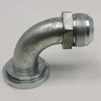 2-3/8" SAE 61 Flange x 1-1/4" Male JIC Flare Elbow 90° Hydraulic Adaptor