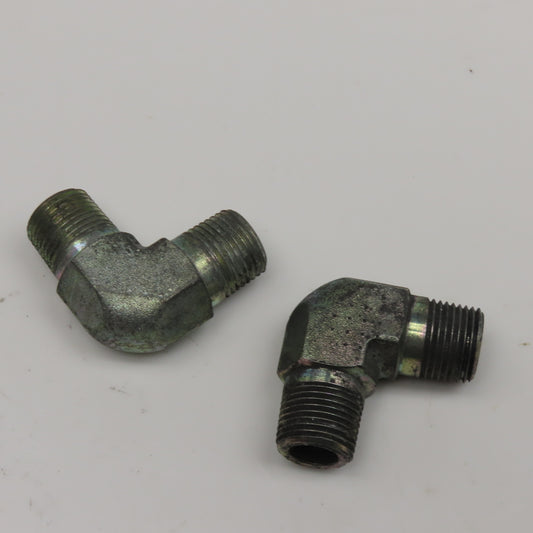 3/8"-18 NPT Steel Hydraulic Elbow 90-? Lot Of 2