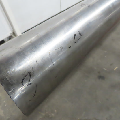 3" OD Carbon Steel Solid Bar Stock 141" OAL Yellow Blue Stripe