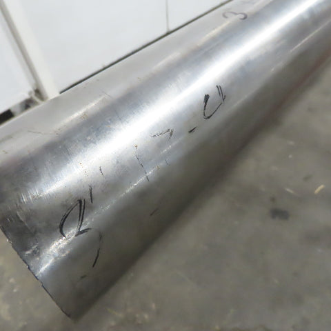 3" OD Carbon Steel Solid Bar Stock 141" OAL Yellow Blue Stripe