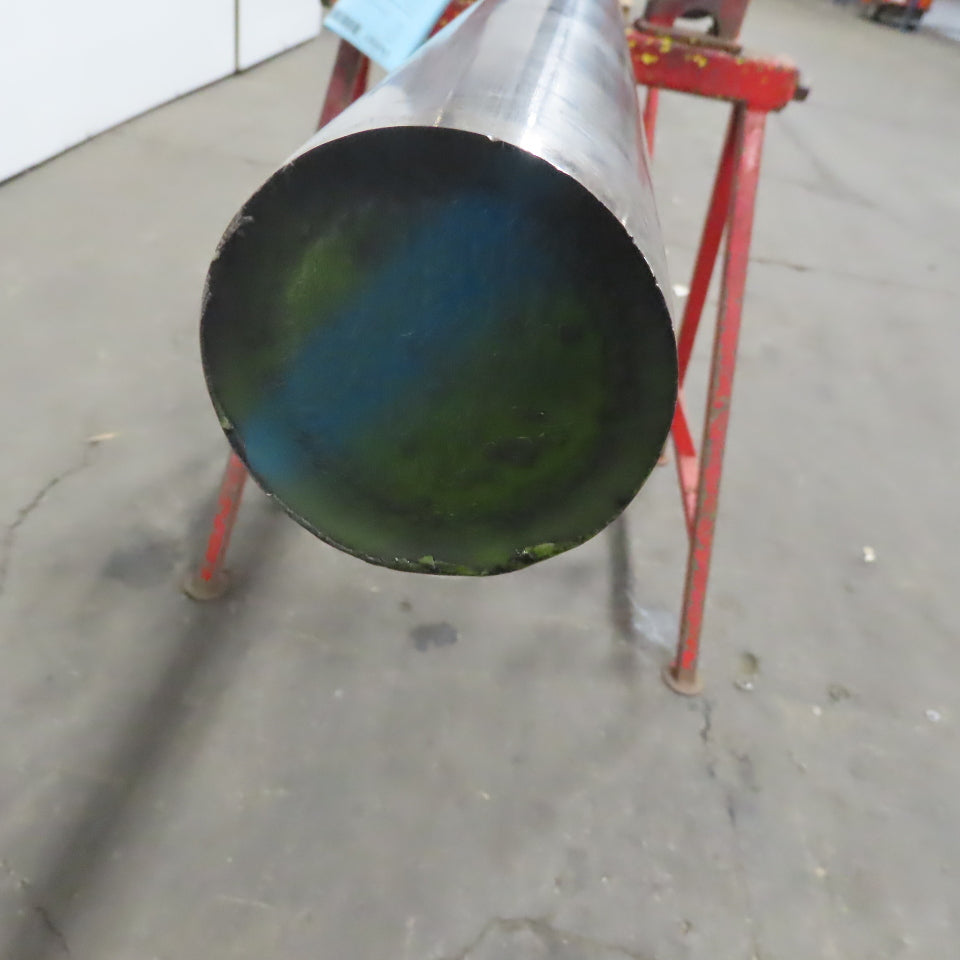 3" OD Carbon Steel Solid Bar Stock 141" OAL Yellow Blue Stripe