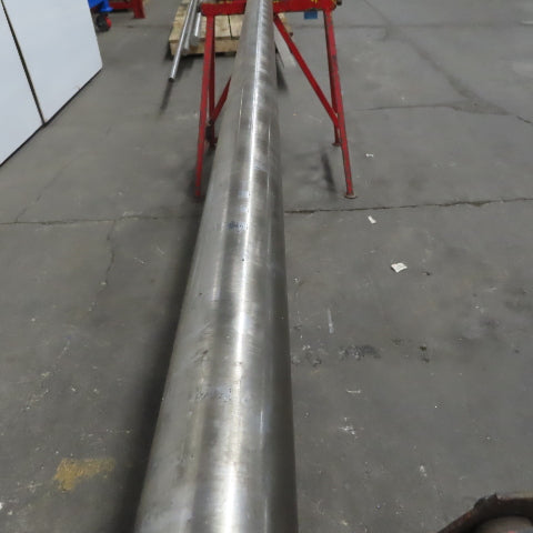 3" OD Carbon Steel Solid Bar Stock 141" OAL Yellow Blue Stripe