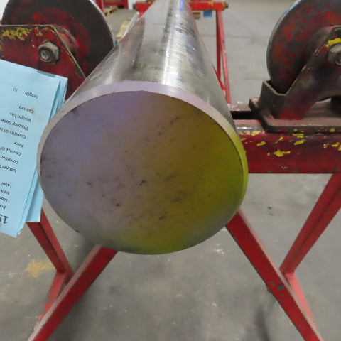3-1/2" OD Carbon Steel Solid Bar Stock 77" OAL Yellow Pink