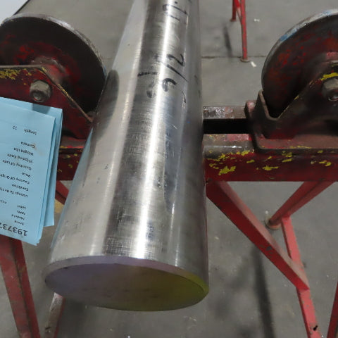 3-1/2" OD Carbon Steel Solid Bar Stock 77" OAL Yellow Pink