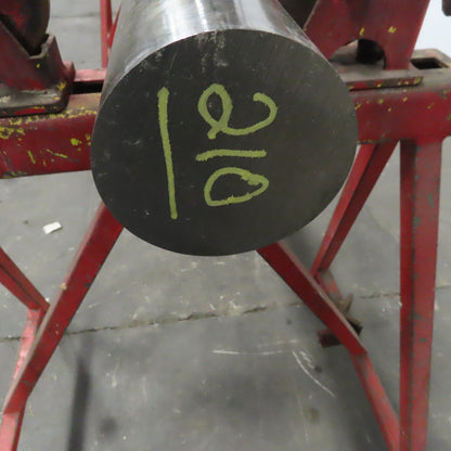3-1/2" OD Carbon Steel Solid Bar Stock 77" OAL Yellow Pink