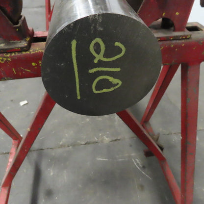 3-1/2" OD Carbon Steel Solid Bar Stock 77" OAL Yellow Pink
