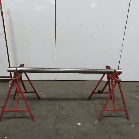 3-1/2" OD Carbon Steel Solid Bar Stock 77" OAL Yellow Pink