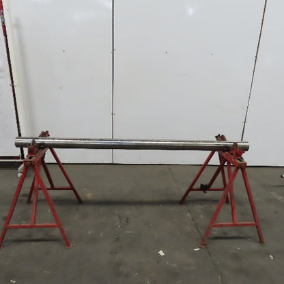 3-1/2" OD Carbon Steel Solid Bar Stock 77" OAL Yellow Pink