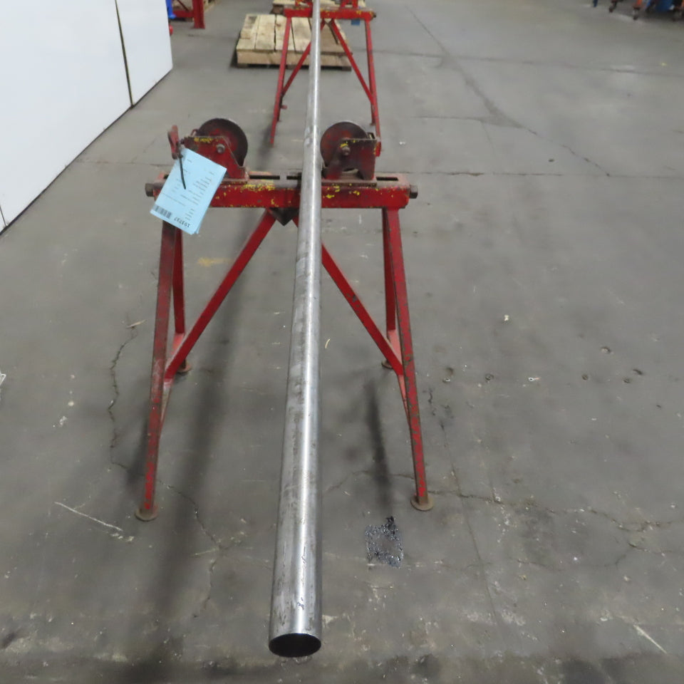 1-1/2" OD Carbon Steel Solid Bar Stock 160" OAL Red Paint