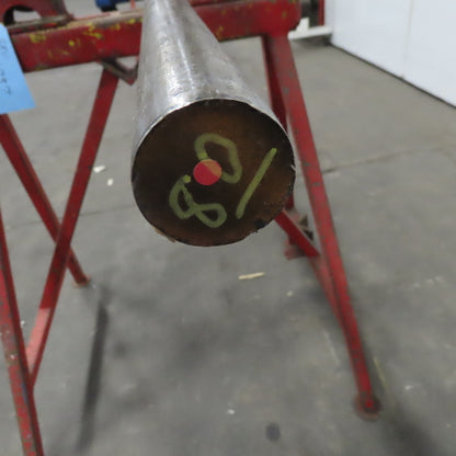 1-1/2" OD Carbon Steel Solid Bar Stock 160" OAL Red Paint