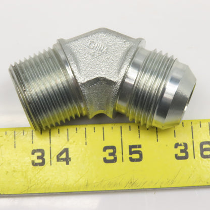 Eaton 3/4" NPT x 3/4" JIC Flare Male Steel Hydraulic Elbow Fitting 45°