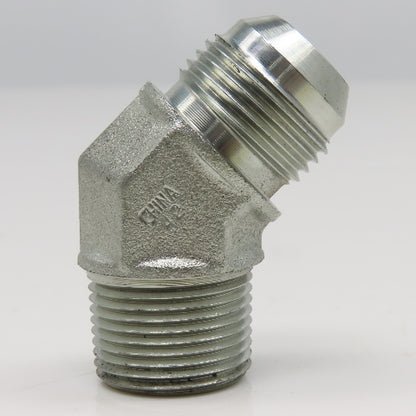 Eaton 3/4" NPT x 3/4" JIC Flare Male Steel Hydraulic Elbow Fitting 45°