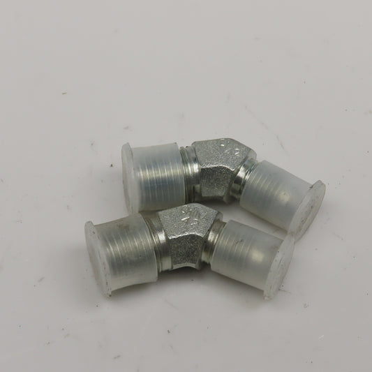 Eaton 1/4" NPT x 1/4" JIC Flare Male Steel Hydraulic Elbow Fitting 45° Lot OF 2