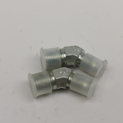 Eaton 1/4" NPT x 1/4" JIC Flare Male Steel Hydraulic Elbow Fitting 45° Lot OF 2